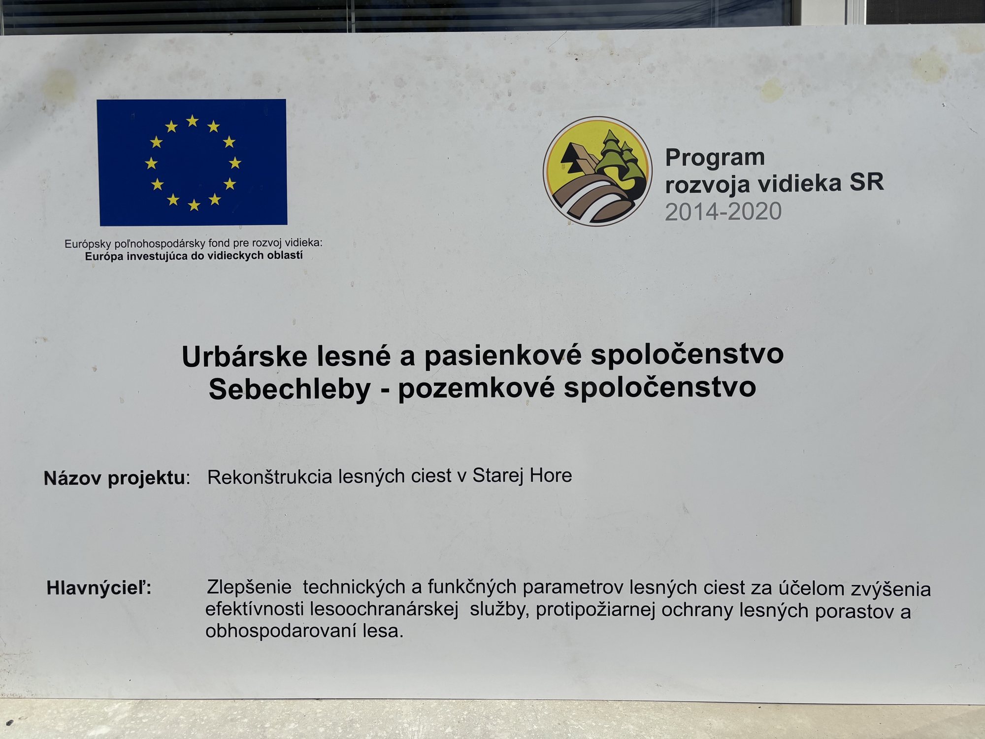Informačná tabuľa projektu